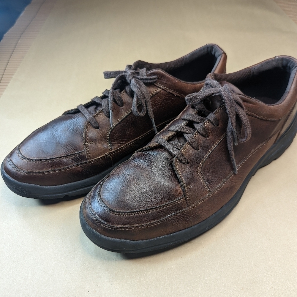 Rockport XCS H79440 Junction Point Brown Leather Oxford Shoes Men's Size 13